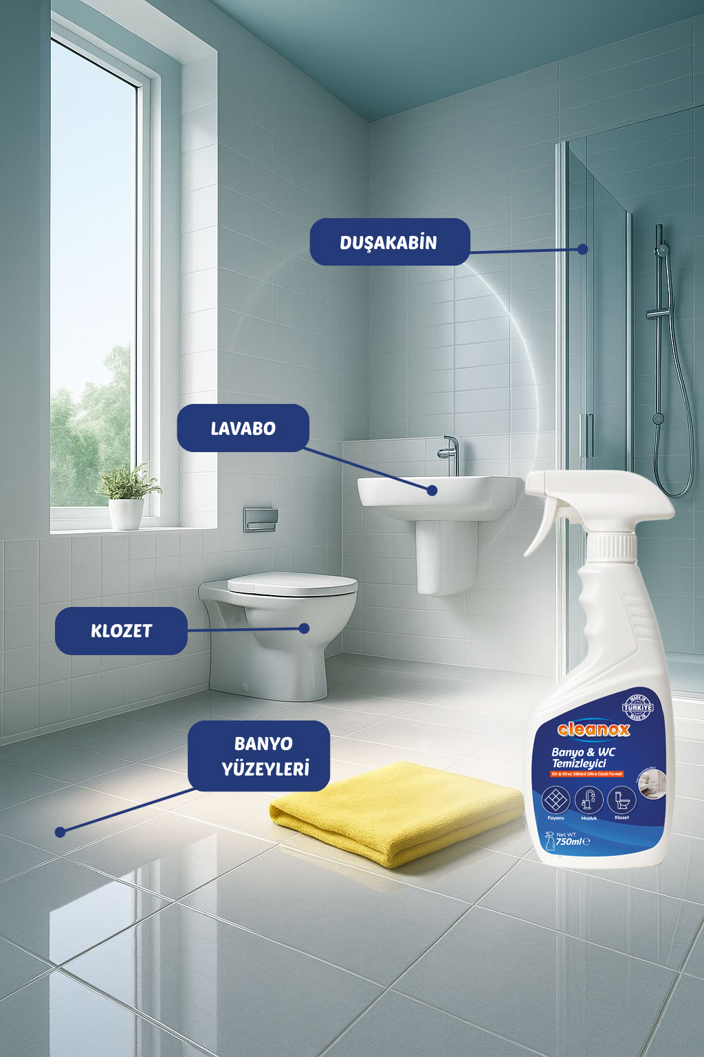 Cleanoxtr Banyo ve Wc Temizleyici - Thumbnail 4